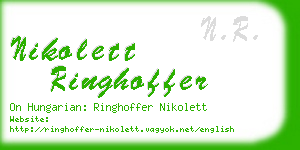 nikolett ringhoffer business card